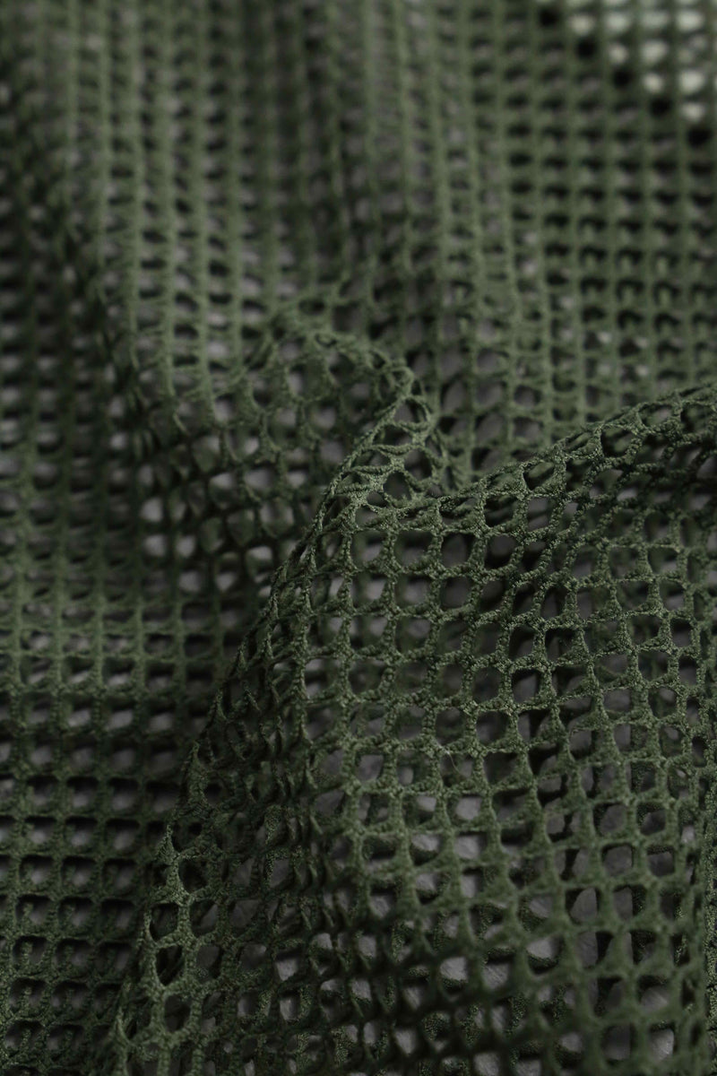 1990s fabric switch mesh S/S shirt