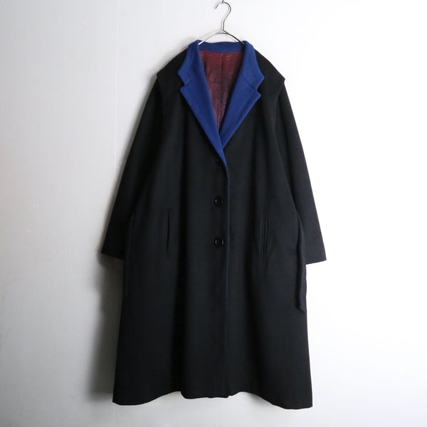 70’s “Sears” blue lapel wool chester coat