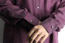 “VERSACE CLASSIC” glossy purple cotton shirt