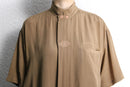 90's "P.R.O.N.T.I" silk mao collar embroidered design shirt