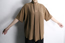 90's "P.R.O.N.T.I" silk mao collar embroidered design shirt