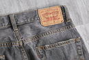 "Re:make" rosario leather patchwork denim pants