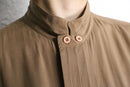 90's "P.R.O.N.T.I" silk mao collar embroidered design shirt