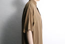 90's "P.R.O.N.T.I" silk mao collar embroidered design shirt