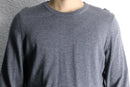 "BOSS" finest italian yarn gray crew neck knit