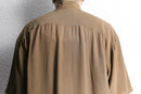 90's "P.R.O.N.T.I" silk mao collar embroidered design shirt