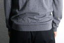 "BOSS" finest italian yarn gray crew neck knit