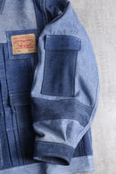 "Re:make" denim patchwork work jacket