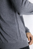 "BOSS" finest italian yarn gray crew neck knit