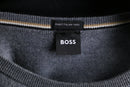 "BOSS" finest italian yarn gray crew neck knit