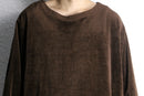 chocolate brown velour loose L/S pull