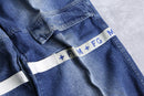 “M+F GIRBAUD” fade indigo shuttle pants [velcro : light gray]