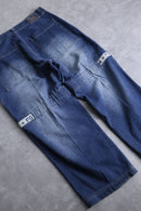 “M+F GIRBAUD” fade indigo shuttle pants [velcro : light gray]