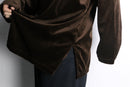 chocolate brown velour loose L/S pull