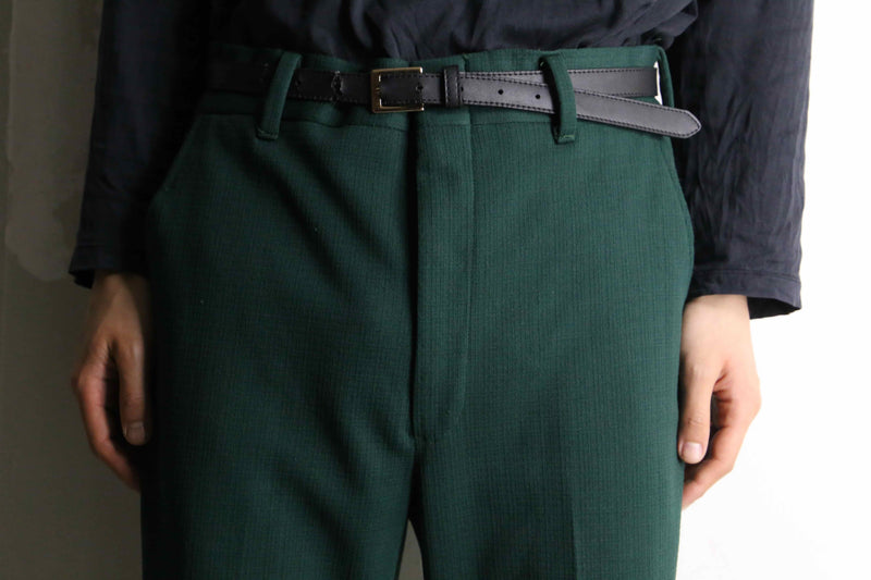 70's deep green poly flare slacks