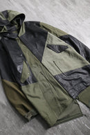 "Re:make" M-51 leather patchwork fishtail parka