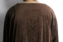 chocolate brown velour loose L/S pull