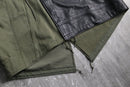 "Re:make" M-51 leather patchwork fishtail parka