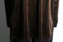 chocolate brown velour loose L/S pull