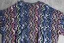 mulch wave pattern V-neck knit