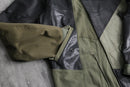 "Re:make" M-51 leather patchwork fishtail parka