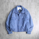 fade blue heavy cotton blouson
