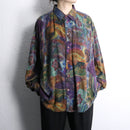 marble gradation total pattern shirt
