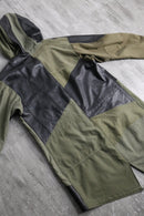 "Re:make" M-51 leather patchwork fishtail parka