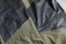 "Re:make" M-51 leather patchwork fishtail parka