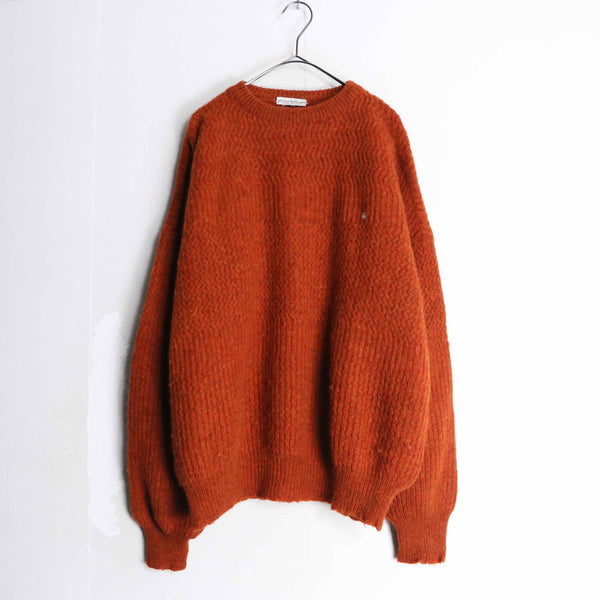 "BALMAIN" terracotta color wool knit