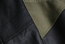 "Re:make" M-51 leather patchwork fishtail parka