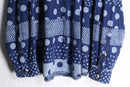 multi dot×border denim big shirt