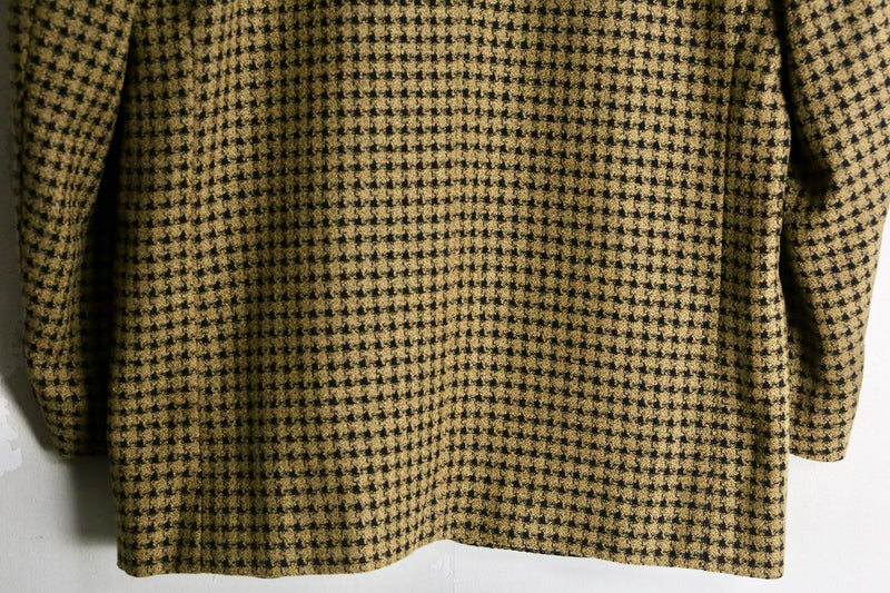 “VERSACE” light brown houndstooth single tailored jacket