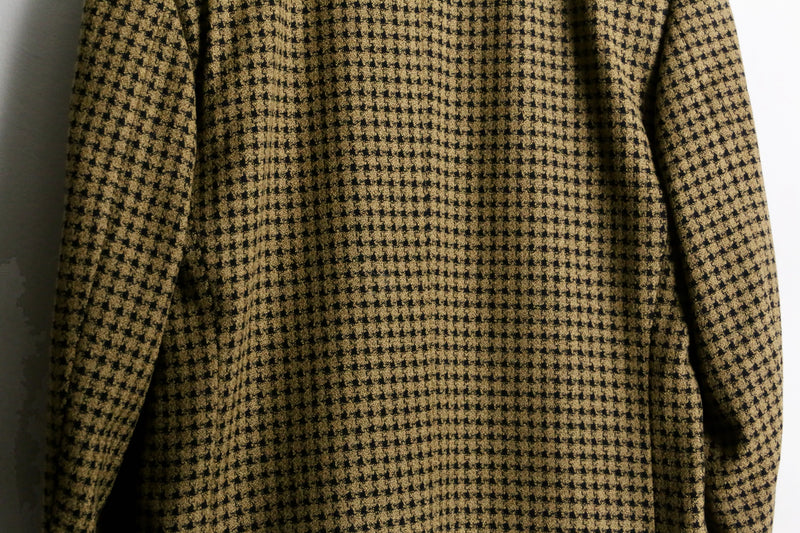 “VERSACE” light brown houndstooth single tailored jacket