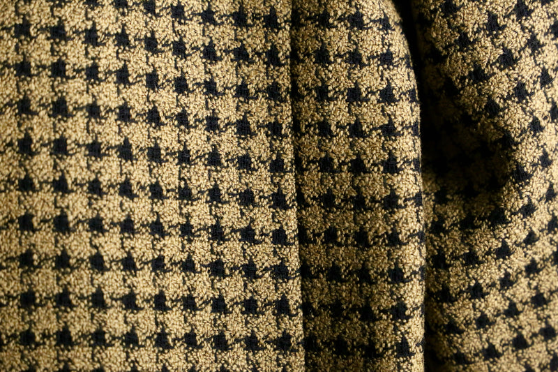 “VERSACE” light brown houndstooth single tailored jacket