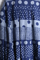 multi dot×border denim big shirt