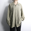 1990’s”PRONTI” geometric embroidery smooth L/S shirt