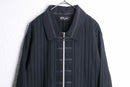 wrinkle pleats design zip shirt jacket