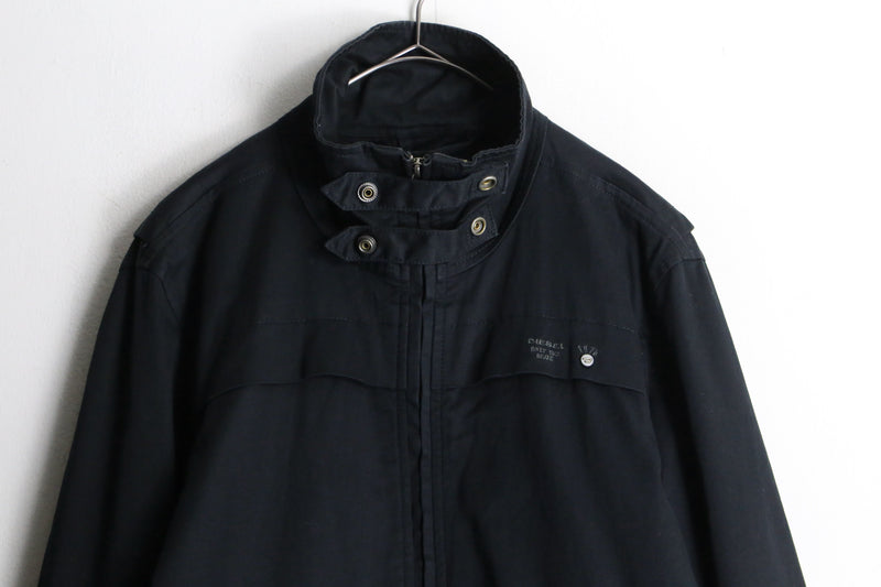 “DIESEL” black zip up cotton jacket