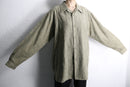 1990’s”PRONTI” geometric embroidery smooth L/S shirt