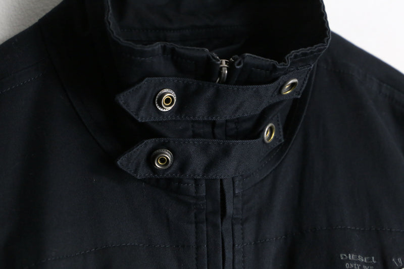 “DIESEL” black zip up cotton jacket