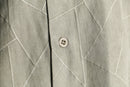 1990’s”PRONTI” geometric embroidery smooth L/S shirt