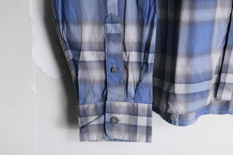 “ARMANI EXCHANGE” light blue ombre check shirt