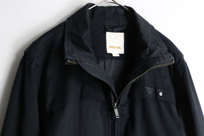 “DIESEL” black zip up cotton jacket