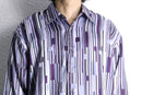 purple geometric pattern L/S loose shirt