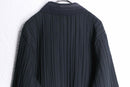 wrinkle pleats design zip shirt jacket