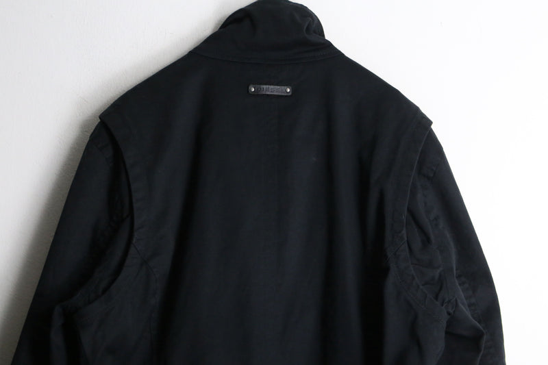 “DIESEL” black zip up cotton jacket