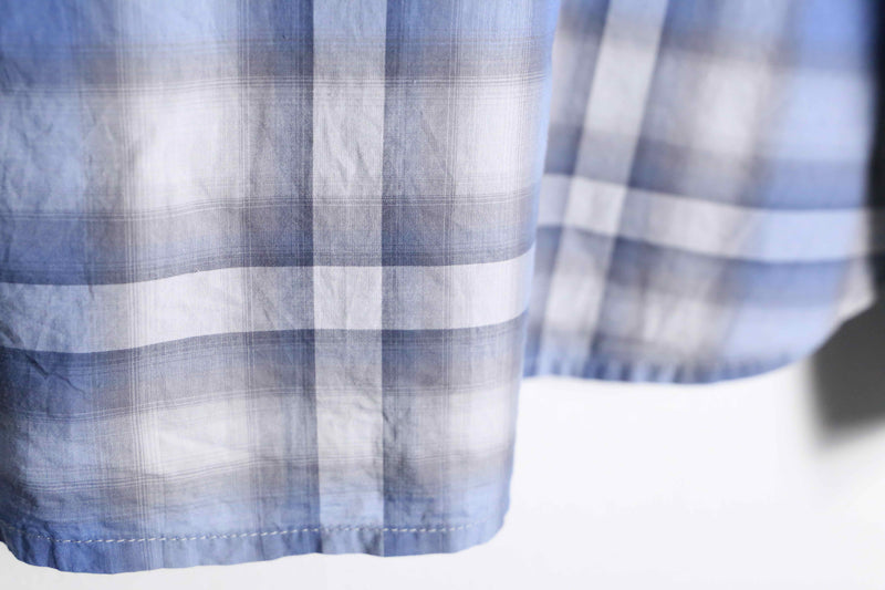 “ARMANI EXCHANGE” light blue ombre check shirt