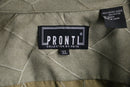 1990’s”PRONTI” geometric embroidery smooth L/S shirt