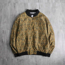mustard paisley silk blouson